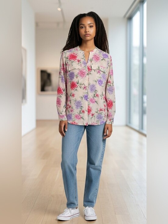 Calvin Klein Tops - Calvin Klein flowery shirt